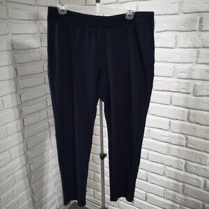 Talbots Ladies Size Large Navy Elastic Waist Pull On Style Leggings